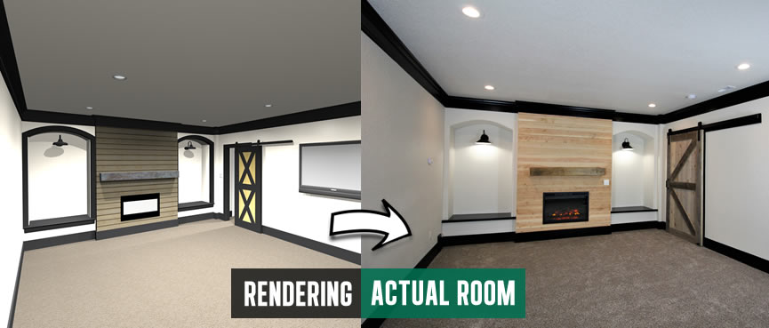 custom home renderings for room prediction